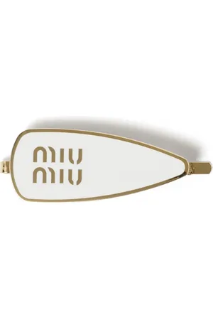 Miu Miu Barrette en émail à logo gravé