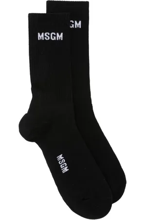 Msgm Chaussettes à logo en jacquard