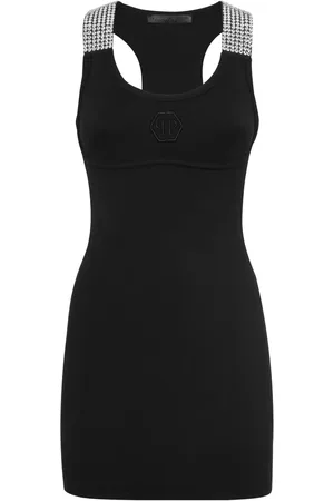 Philipp Plein Robe courte à ornements en cristal