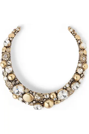 AREA Collier ras-du-cou à ornements en cristal