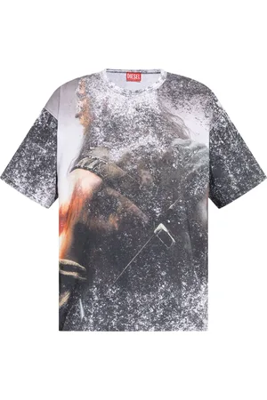 Diesel T-shirt en coton à imprimé graphique