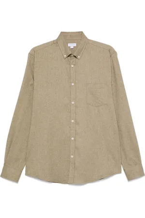 Sunspel Chemise en flanelle à boutonnière