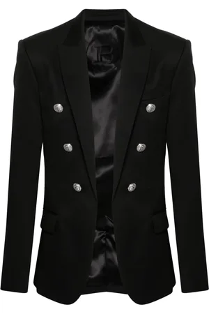 Balmain Blazer en laine à boutons embossés
