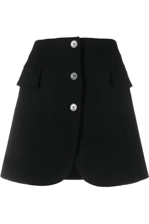 Lanvin Minijupe en laine vierge à boutonnière