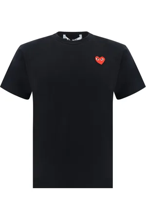 Comme des Garçons T-shirt en coton à patch cœur