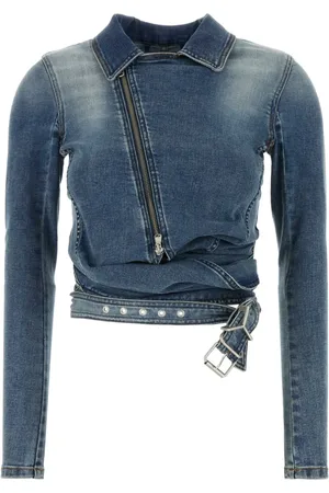 Y / PROJECT Veste en jean à design cache-cœur