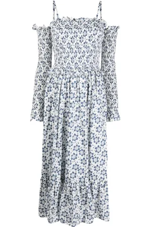 Ralph Lauren Robe fleurie à épaule dénudées