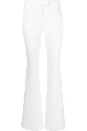 Courrèges Pantalon en crêpe à coupe évasée