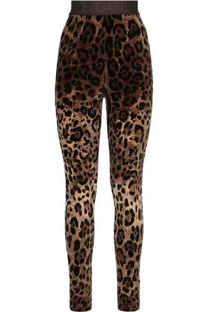 Dolce & Gabbana Legging à imprimé léopard en jacquard