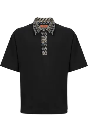 Missoni Polo en coton à inserts chevrons