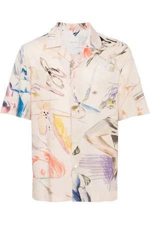 Paul Smith Chemise en coton à imprimé graphique