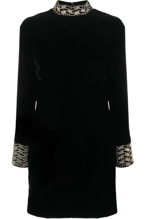 MVP Wardrobe Robe courte en velours à dos ouvert
