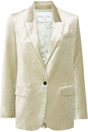 FORTE FORTE Blazer en velours à simple boutonnage
