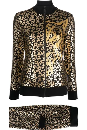 Philipp Plein Survêtement à imprimé léopard