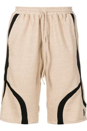 AMIR SLAMA Short en coton bicolore