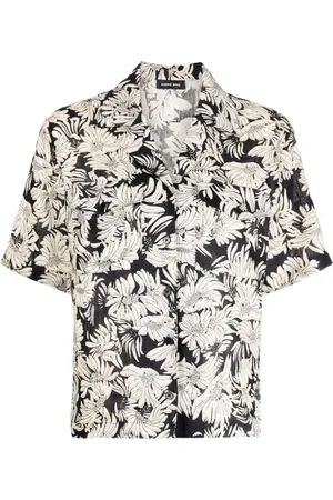 ANINE BING Chemise en lin à fleurs