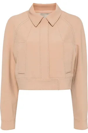 Elie saab Veste crop à coutures contrastantes