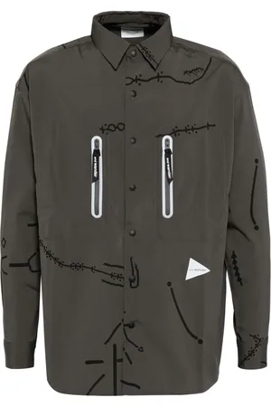 and wander Chemise Daijiro OHARA à imprimé graphique