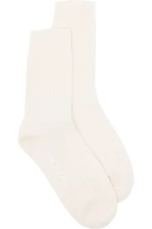 N.PEAL Chaussettes nervurée en cachemire