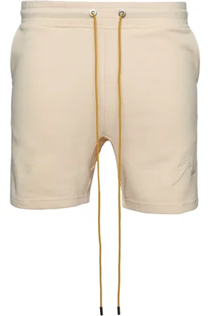 Rhude Short de sport en coton à logo brodé