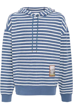 Maison Kitsuné Hoodie rayé à logo appliqué