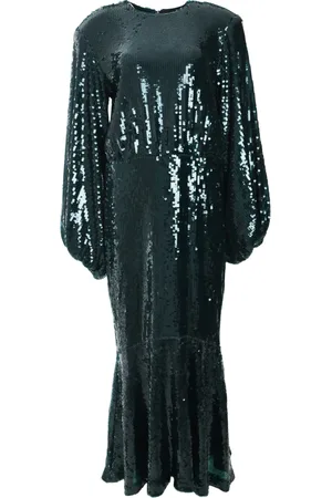 ROTATE Robe longue brodée de sequins
