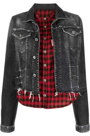 Dsquared2 Veste en jean à design superposé