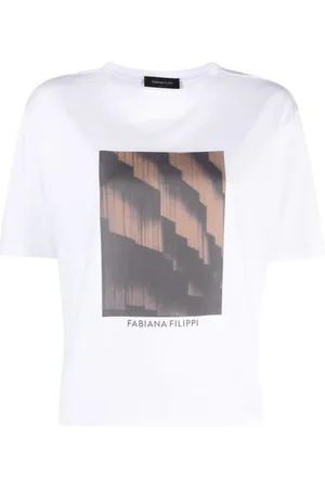 Fabiana Filippi T-shirt en coton à imprimé graphique