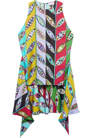 Puccini Blouse sans manches à imprimé graphique