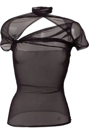 COPERNI Haut asymétrique en résille à design drapé