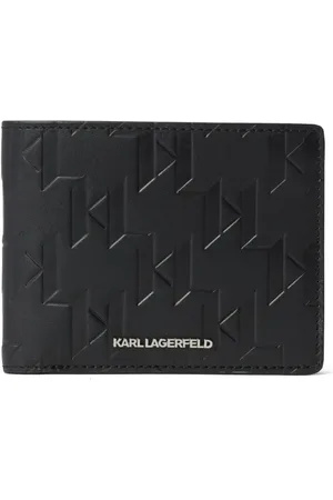 Karl Lagerfeld Petit portefeuille pliant K/Loom en cuir