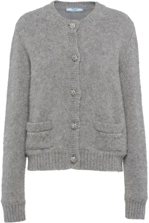 Prada Cardigan à boutons ornés de cristal