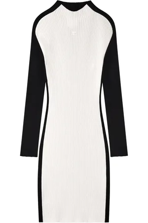 Courrèges Robe courte en maille nervurée