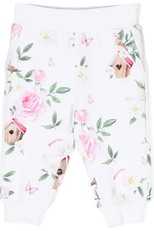 MONNALISA Pantalon court en coton mélangé à fleurs