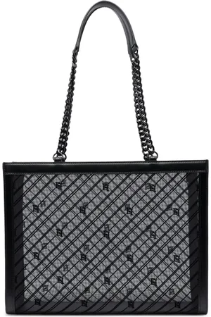 Elisabetta Franchi Grand sac porté épaule à logo floqué