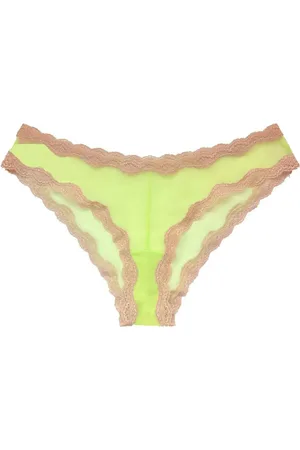 FLEUR DU MAL Bas de bikini en tulle à effet de transparence
