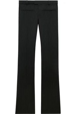 Courrèges Pantalon en laine Heritage à fines rayures