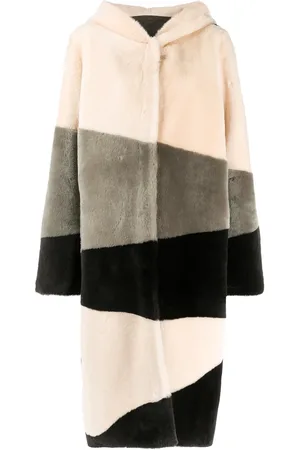 LISKA Manteau droit à capuche