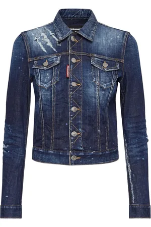 Dsquared2 Veste en jean à effet usé