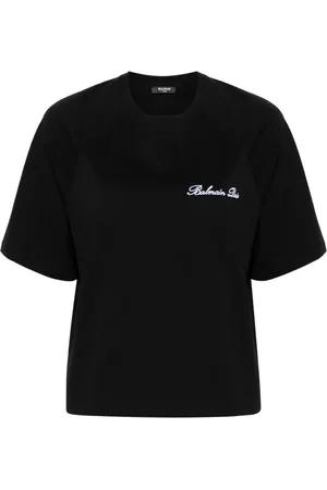 Balmain T-shirt en coton à logo brodé