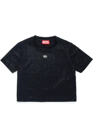 Diesel T-shirt crop à détails de clous