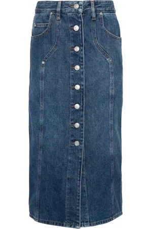 Marant Etoile Jupe en jean Vandy à coupe mi-longue