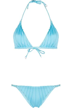 Noire Swimwear Bikini froncé à dos nu