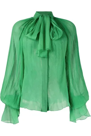 Atu Body Couture Blouse en soie à col lavallière