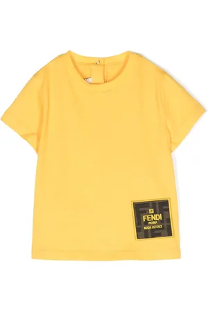 Fendi T-shirt en coton à patch logo