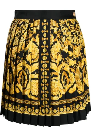 VERSACE Jupe plissée à imprimé Barocco