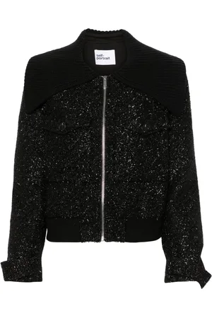 Self-Portrait Veste bomber en tweed