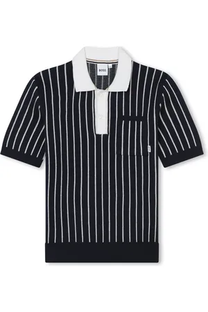 HUGO BOSS Polo en coton à fines rayures