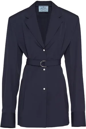 Prada Blazer ceinturé en popeline