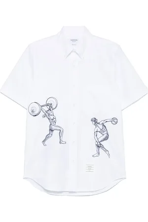 Thom Browne Chemise en coton à broderies